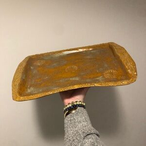 Rustic Rectangular Earthenware Tray